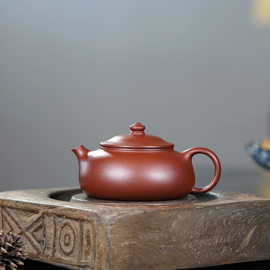 寒江180cc红皮龙正宗宜兴纯手工原矿紫砂壶泡茶壶