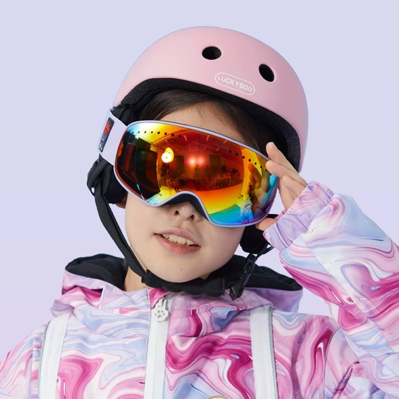 LUCKYBOO儿童滑雪眼镜防雾防风男女童滑雪眼镜多色可选护目镜L2