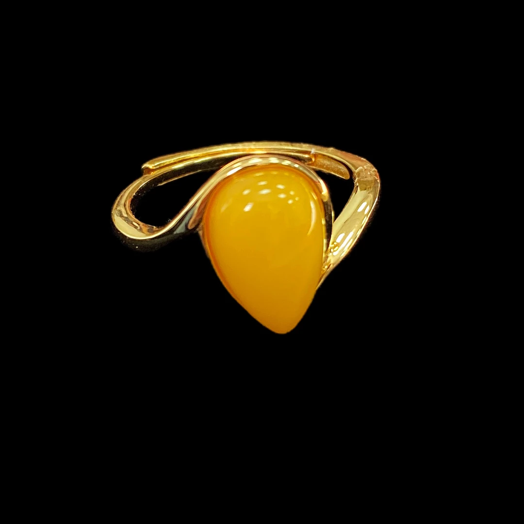 0055-蜜蜡戒指孤品