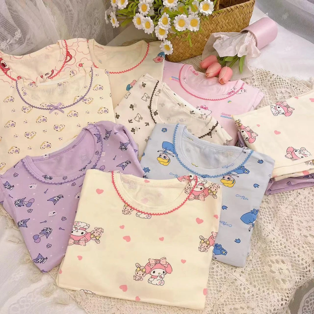 莹莹家A类女童福利款全衣无骨秋衣套家居服