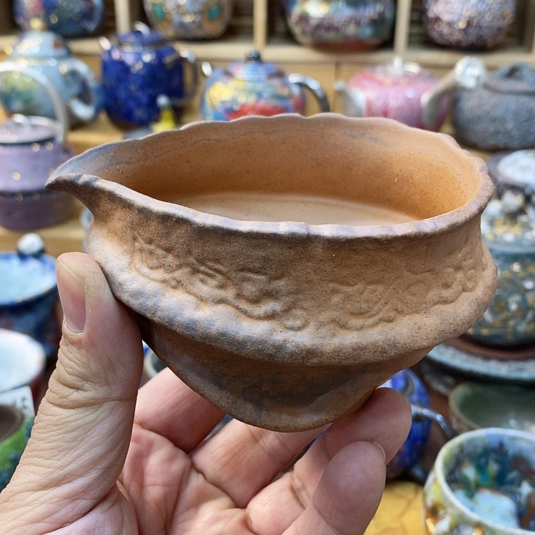 粗陶志野柴烧茶器