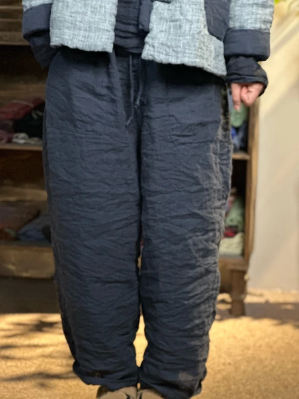 纯衣不染/2025春夏新款文艺复古亚麻休闲百搭长裤