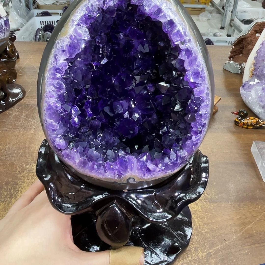 未镶嵌摆件紫晶晶体