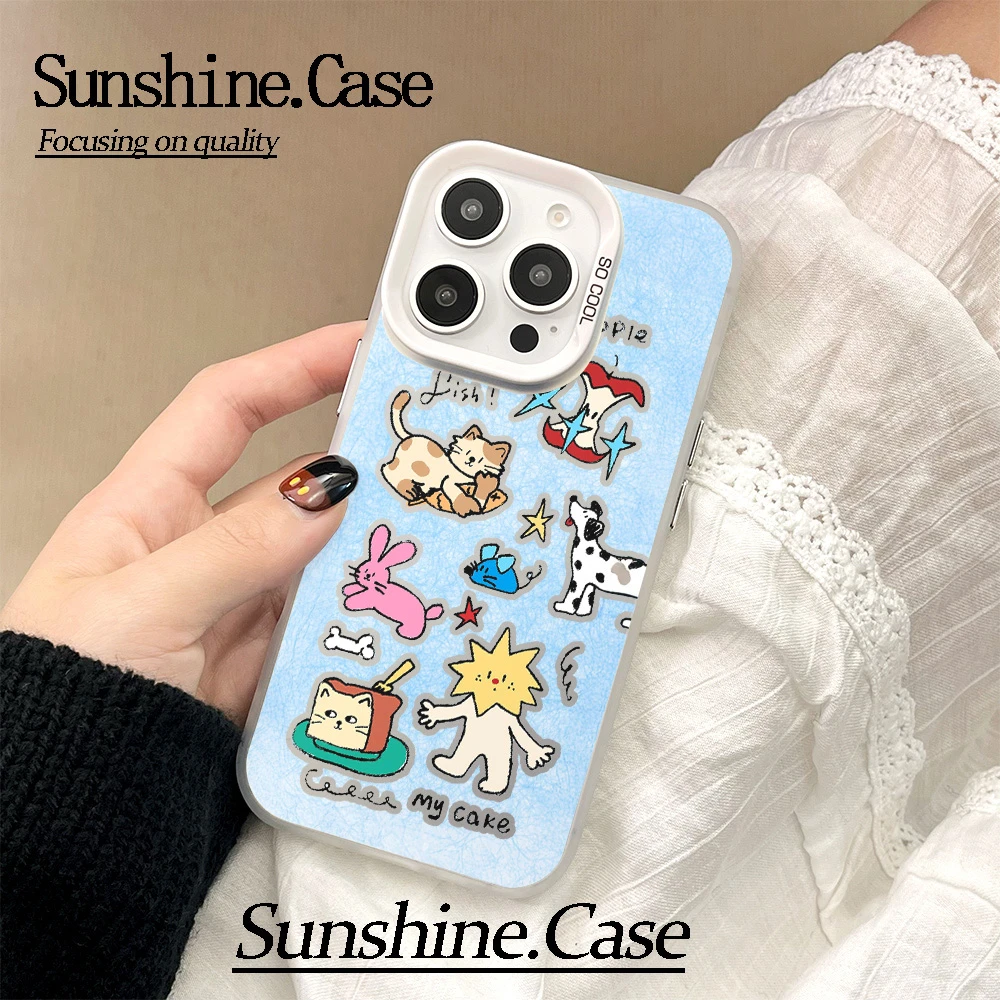 【彩银】小狗小猫咪接适用于苹果16promax华为vivo小米防摔手机壳