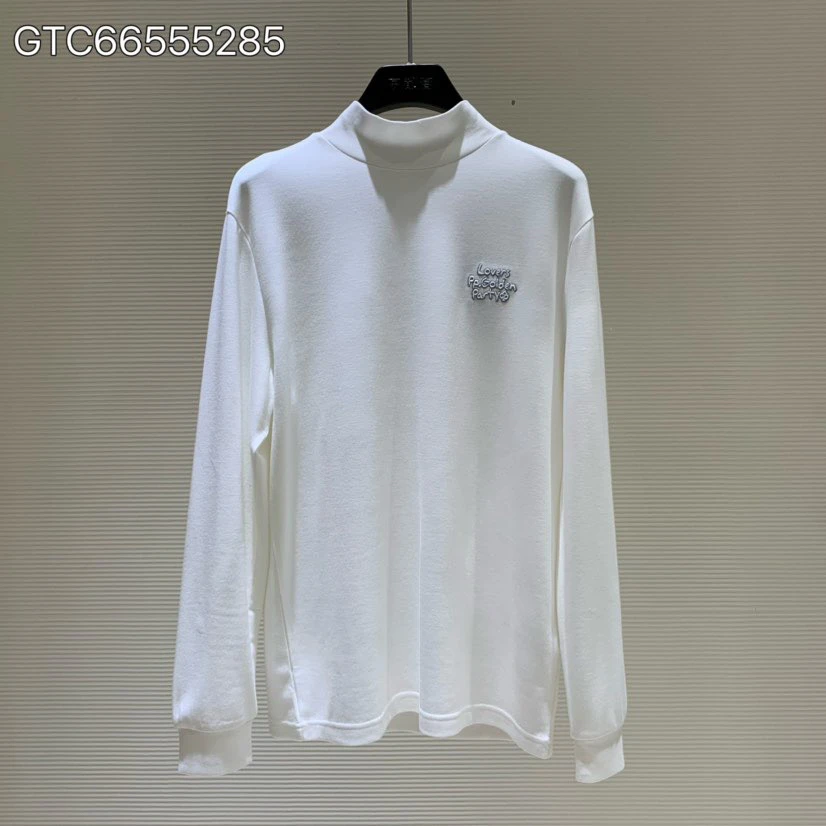 PP秋冬款印花长袖日常半高领T恤常规款男士