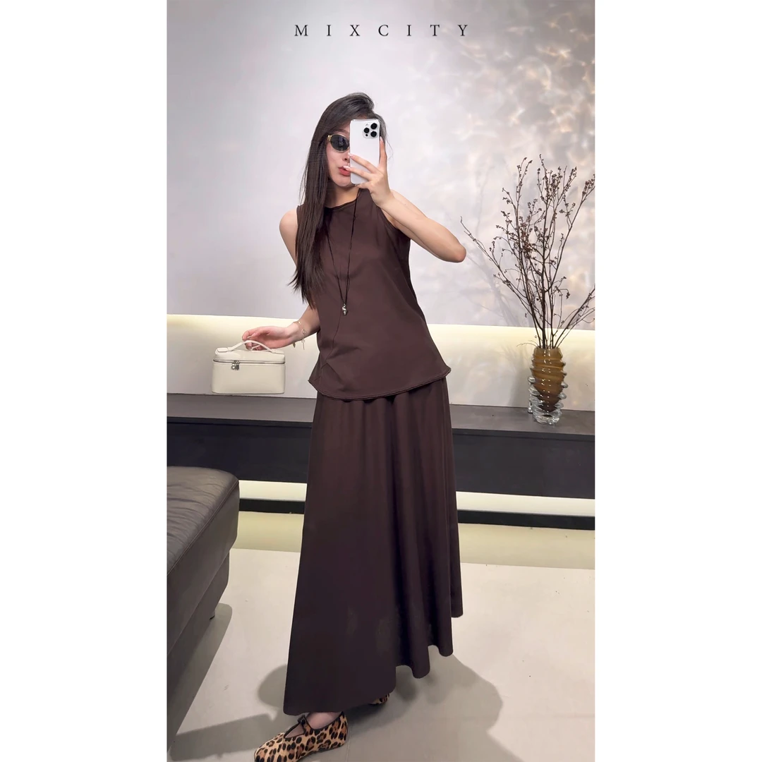 【亚楠本楠】不挑人裙◆不挑人系列垂感飘逸100%纯棉半身裙8226