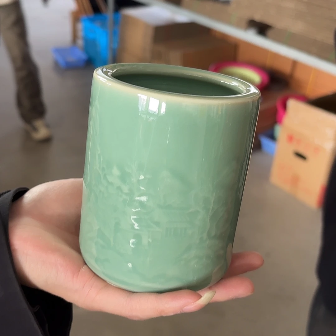 龙泉云间青瓷小米茶器