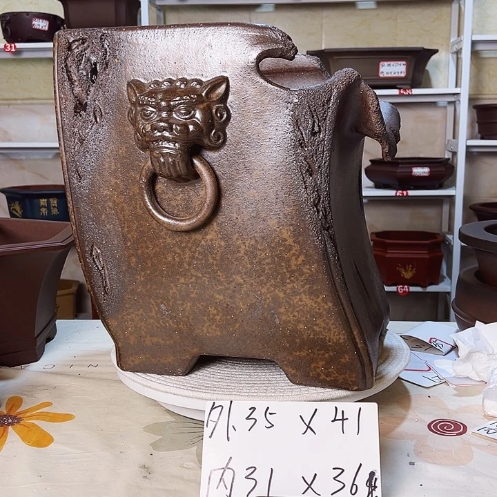 紫砂花盆虎*紫砂花盆