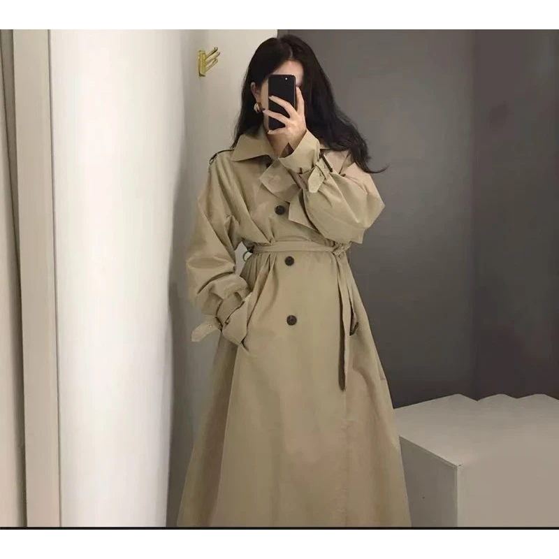 B31早春秋新款韩系小个子中长款大衣气质英伦风高级感外套
