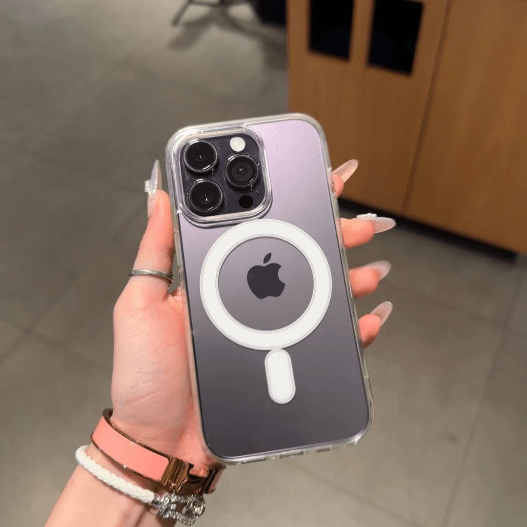 闪度侠透明全包磁吸壳适用苹果16/15promax手机壳iPhone14磨砂13