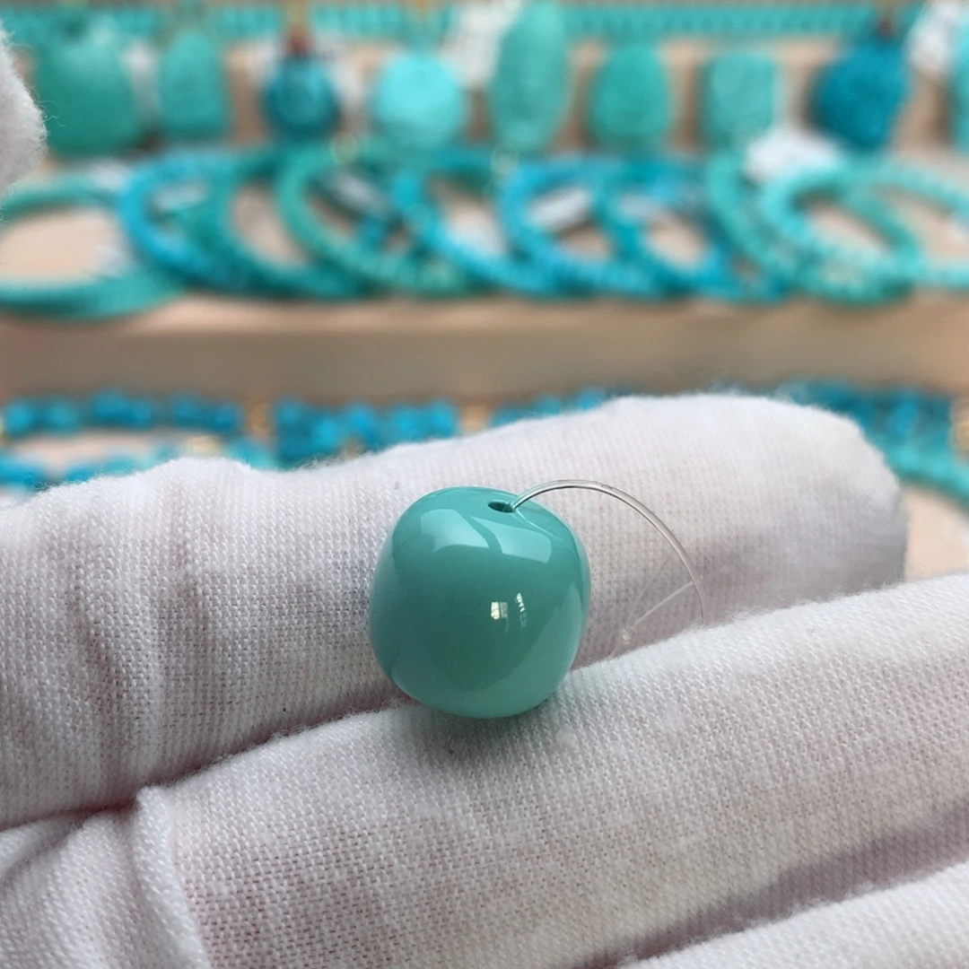 绿松石未镶嵌珠宝奇石12.5mm