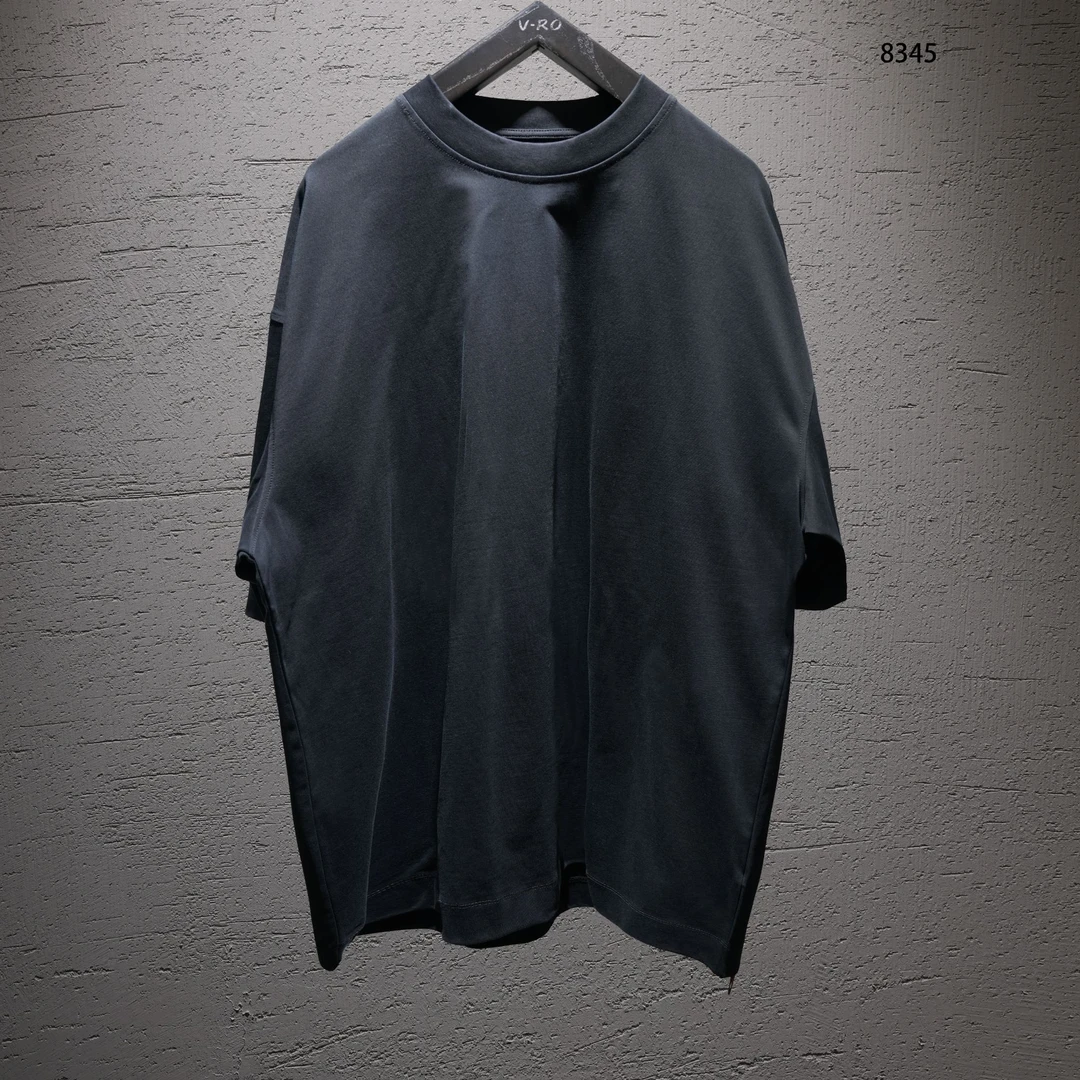 V-RO8345丝光棉280g设计细节感圆领百搭短袖