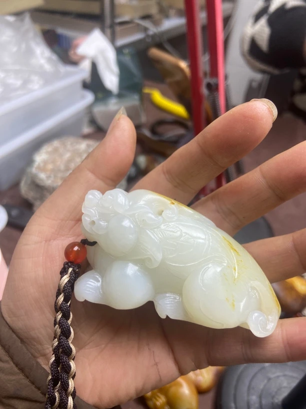 和田玉 把 件 貔貅