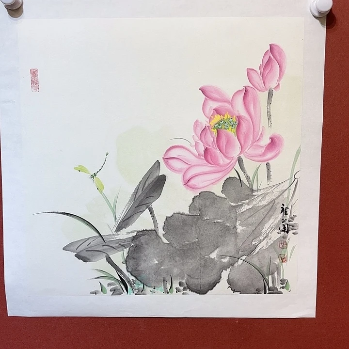 国画听兰老师花鸟
