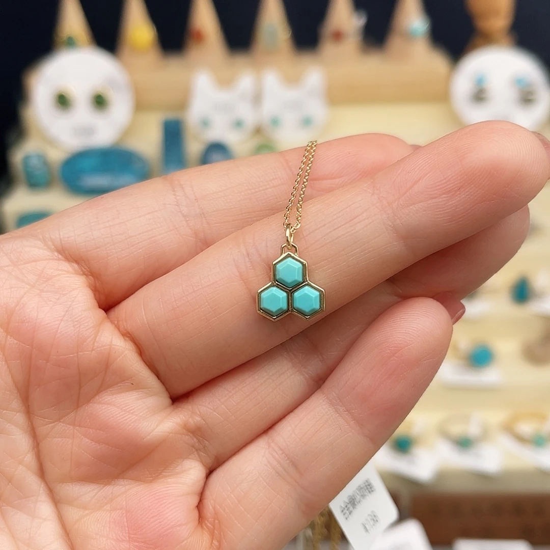 绿松石颈饰合金项链