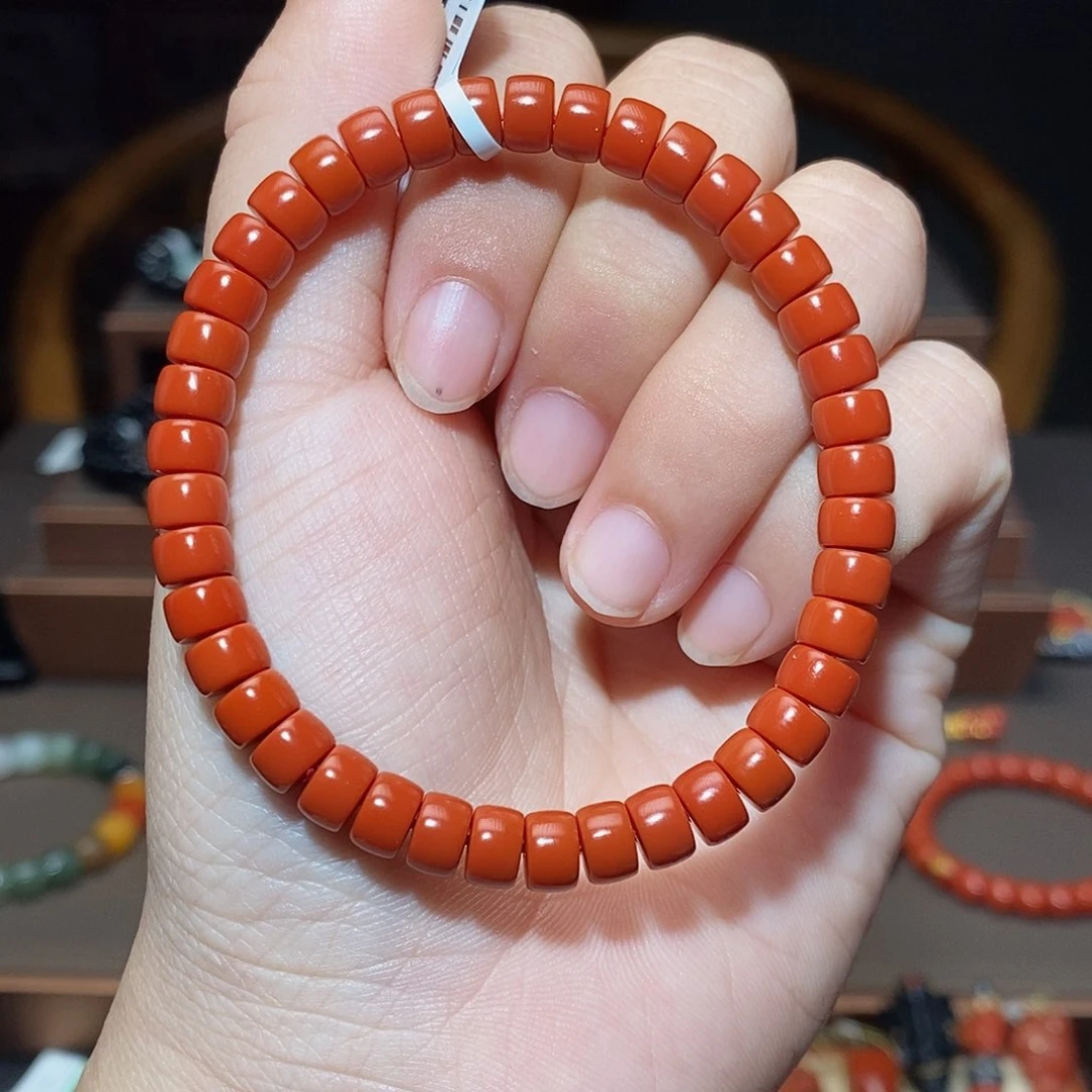 南红玛瑙手链未镶嵌卡6.5