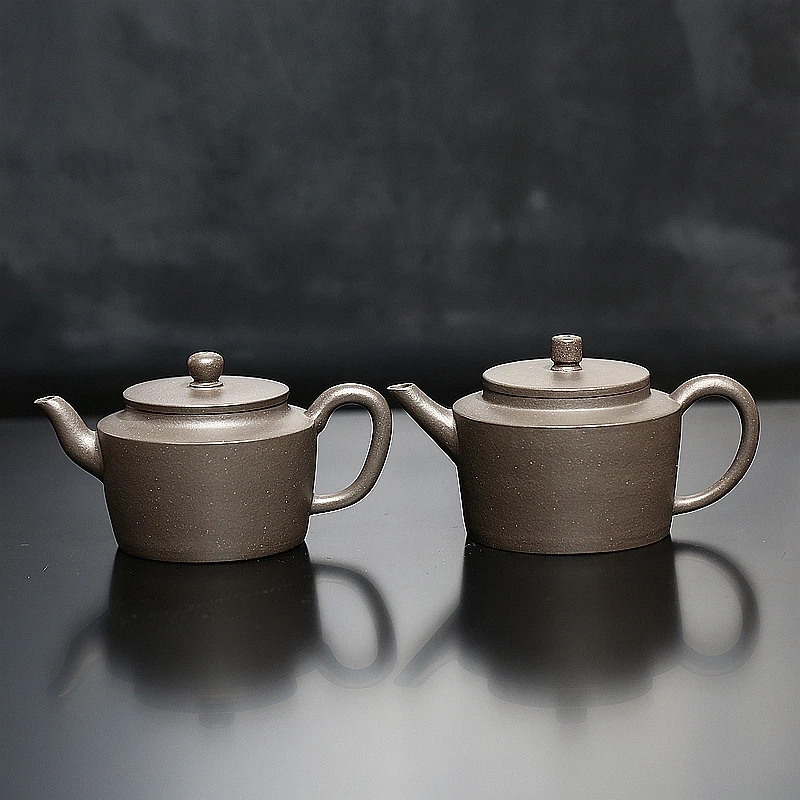 165CC,135CC天青泥全手工大彬玉柱壶内推孔大水潭紫砂泥原矿砂料