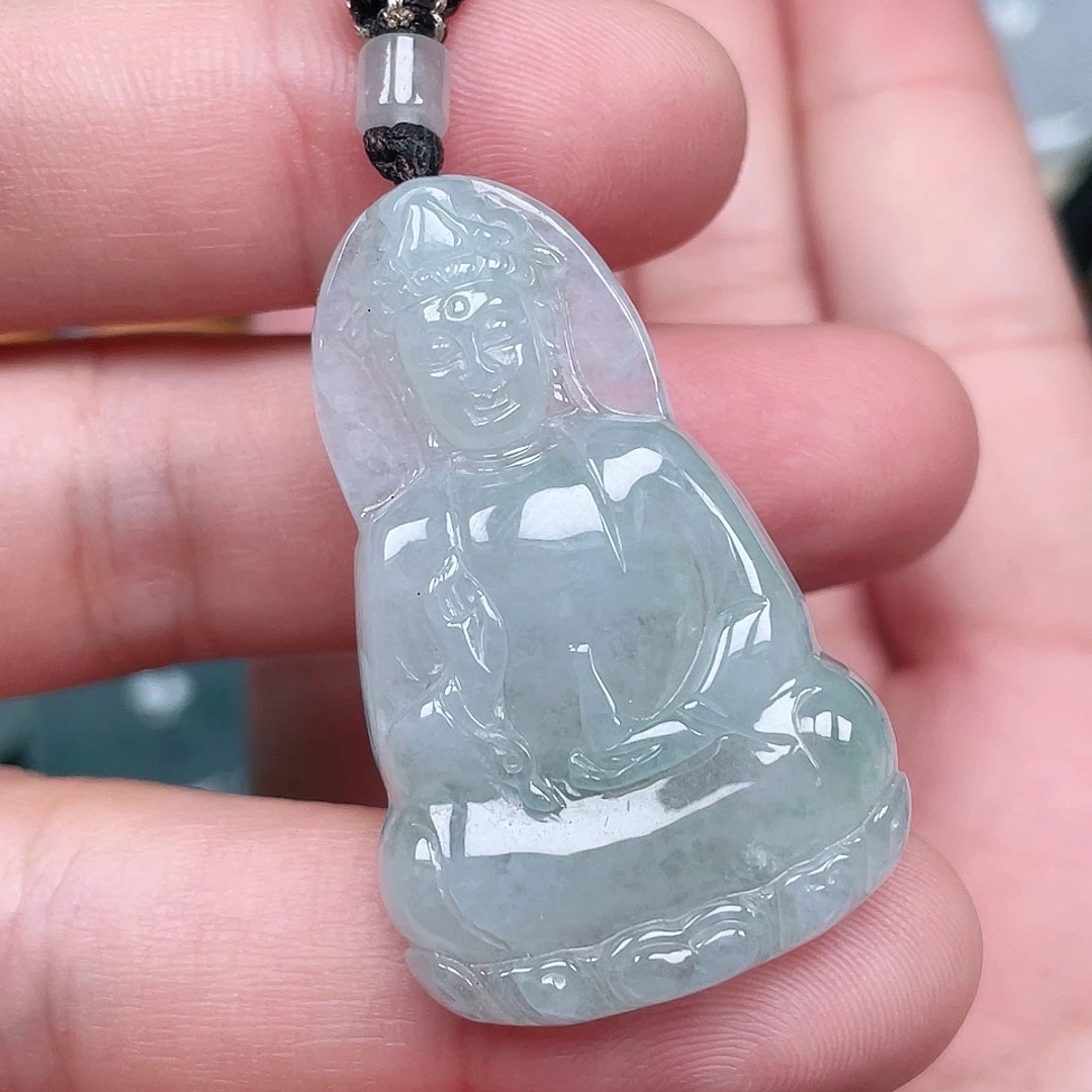 翡翠未镶嵌颈饰观音