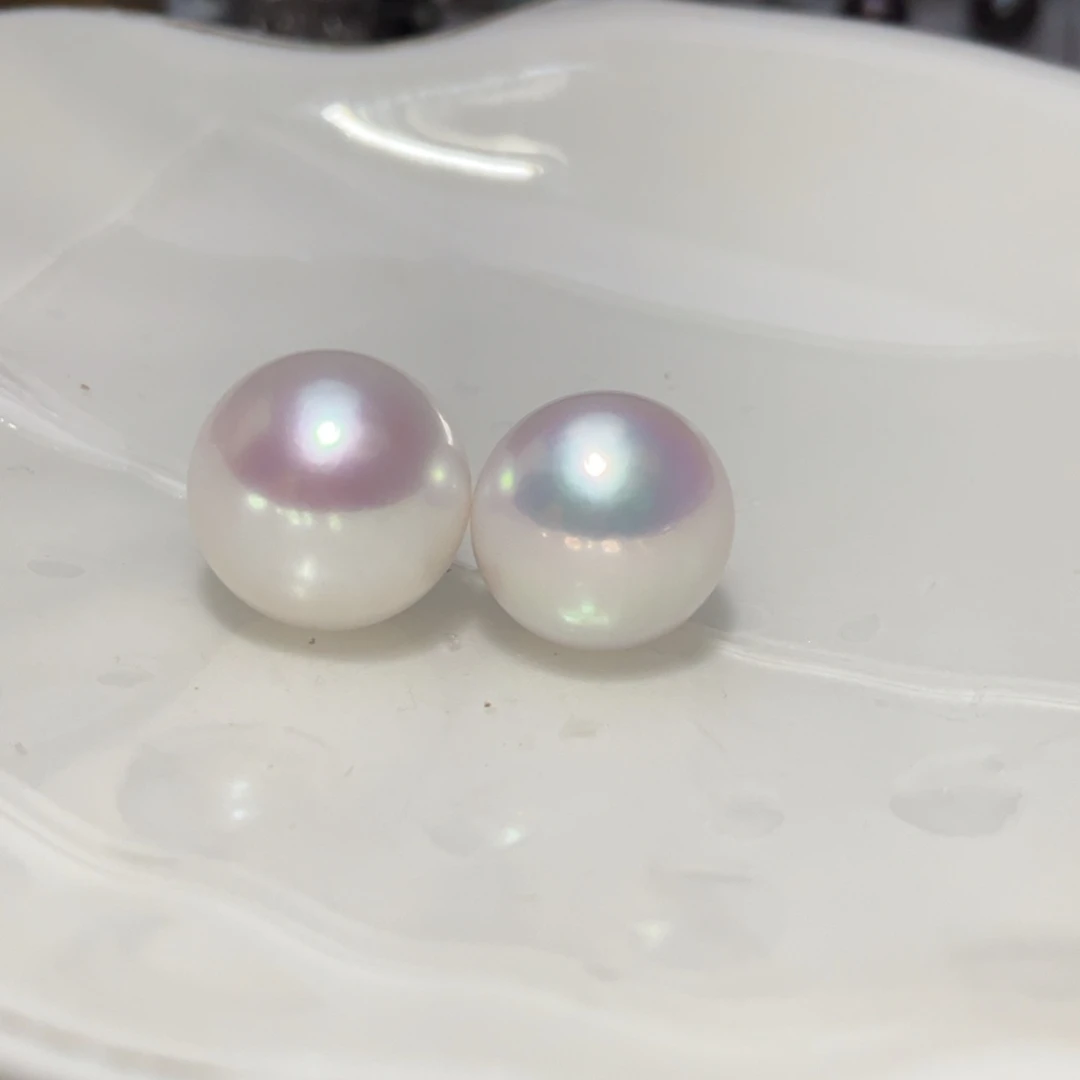 淡水珍珠银S925镶嵌耳饰