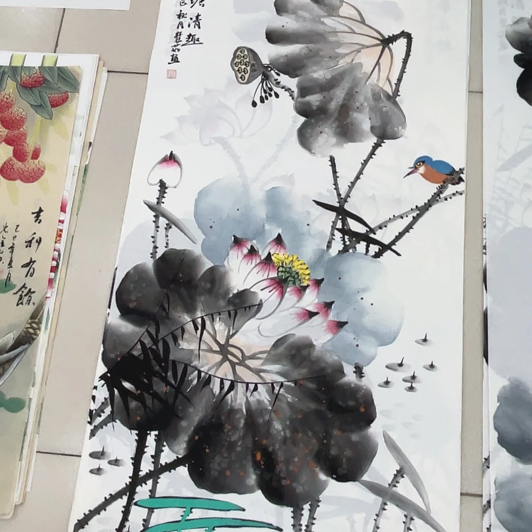 国画纯手绘山水花鸟