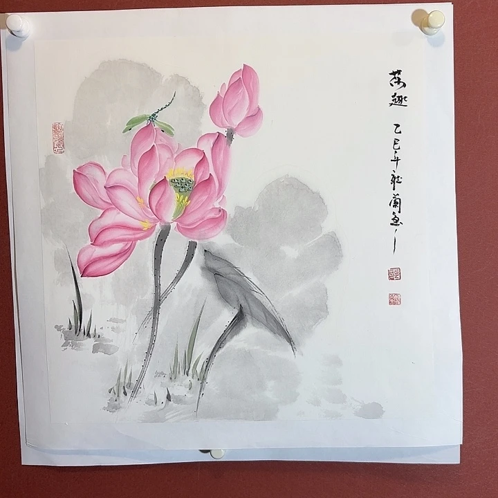 国画听兰老师花鸟