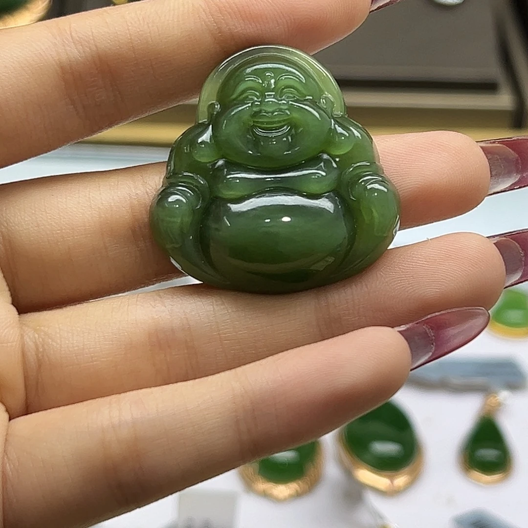 和田玉未镶嵌吊坠(赠链)