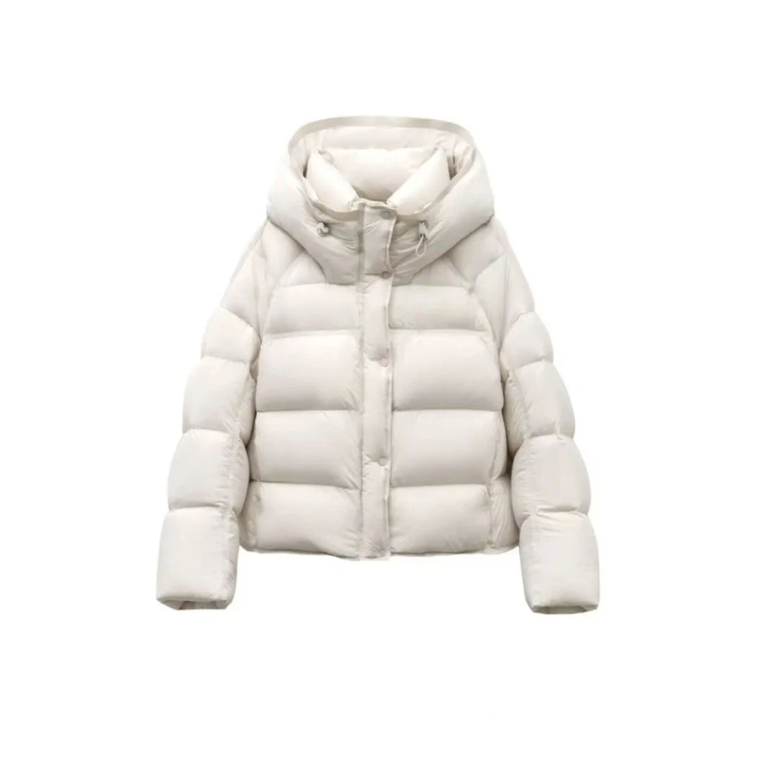【90白鹅绒】零动感云朵泡芙短款加厚连帽保暖羽绒服QAA