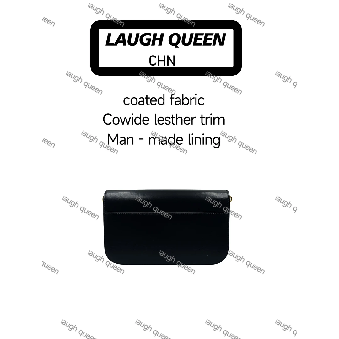 Laugh Queen手工打造真皮女士新款包 10213-1 黑色棕色 滴手拿包