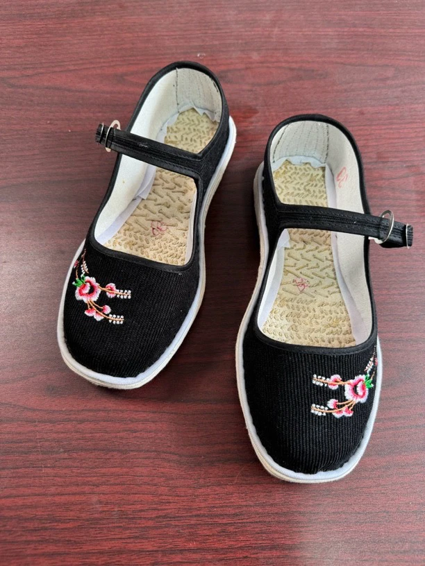 纯手工千层底布鞋～女士方口～条绒鞋面