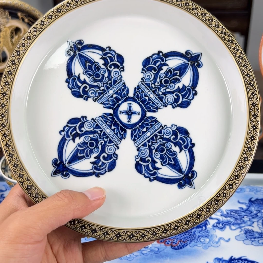 落***生瓷片景德镇手工手绘陶瓷