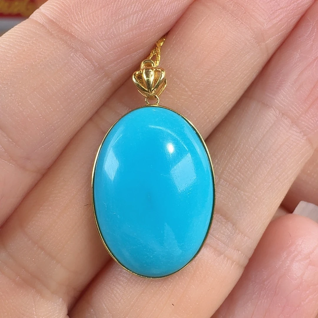 绿松石18K金镶嵌珠宝奇石