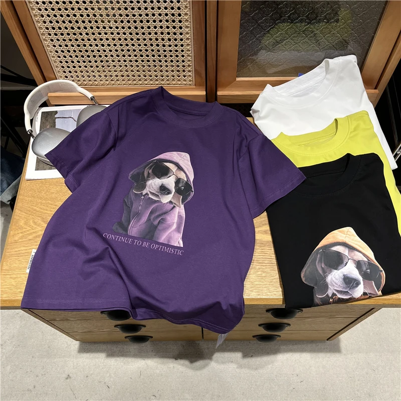 吴小越w1209男童夏款短袖圆领无感印花韩版棉t恤中大童儿童上衣