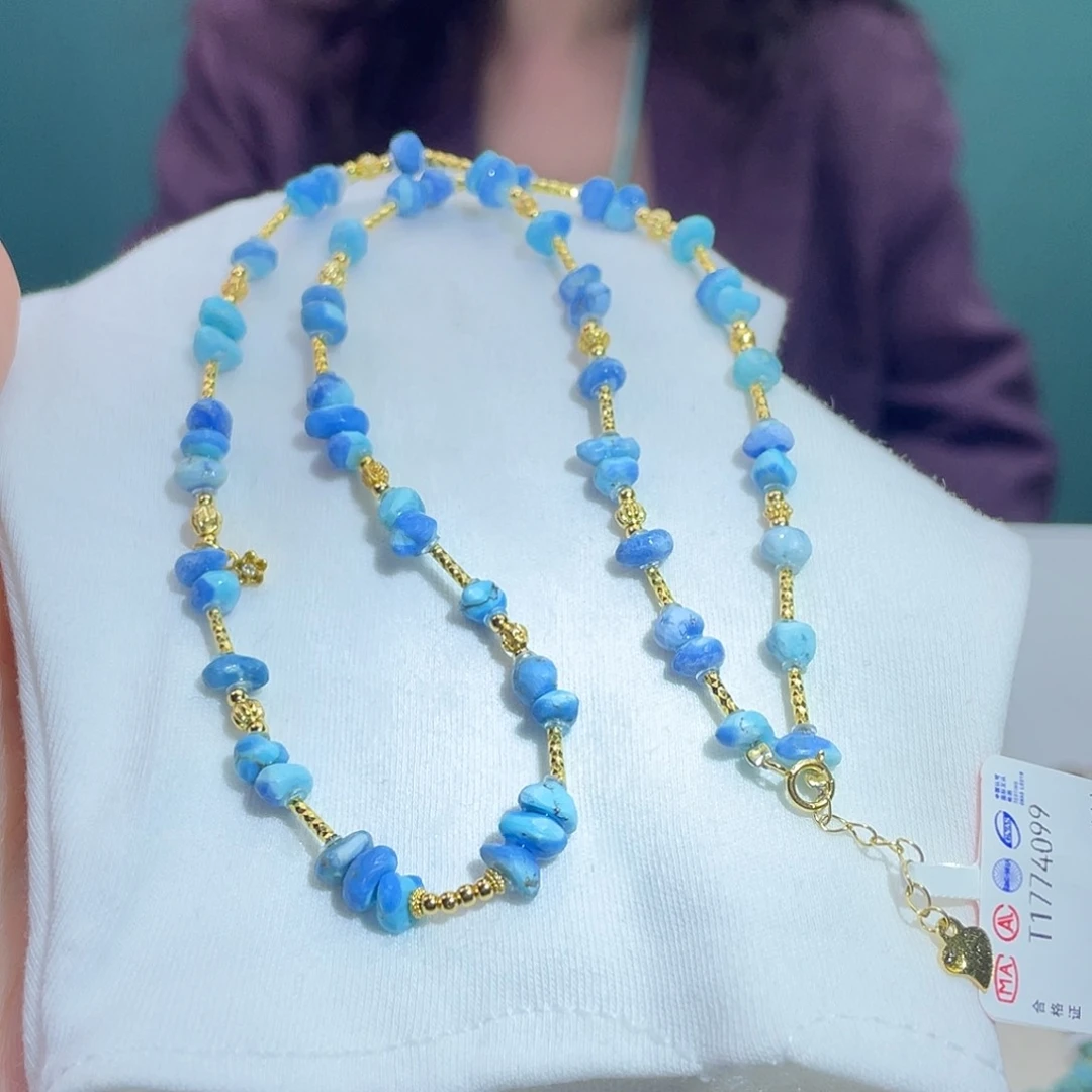 银S925镶嵌绿松石颈饰