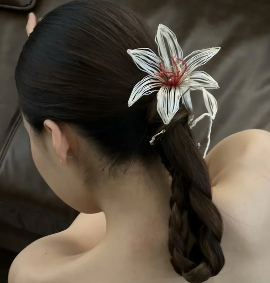 2923新款小众手作清冷新娘珠串头花出片写真拍照