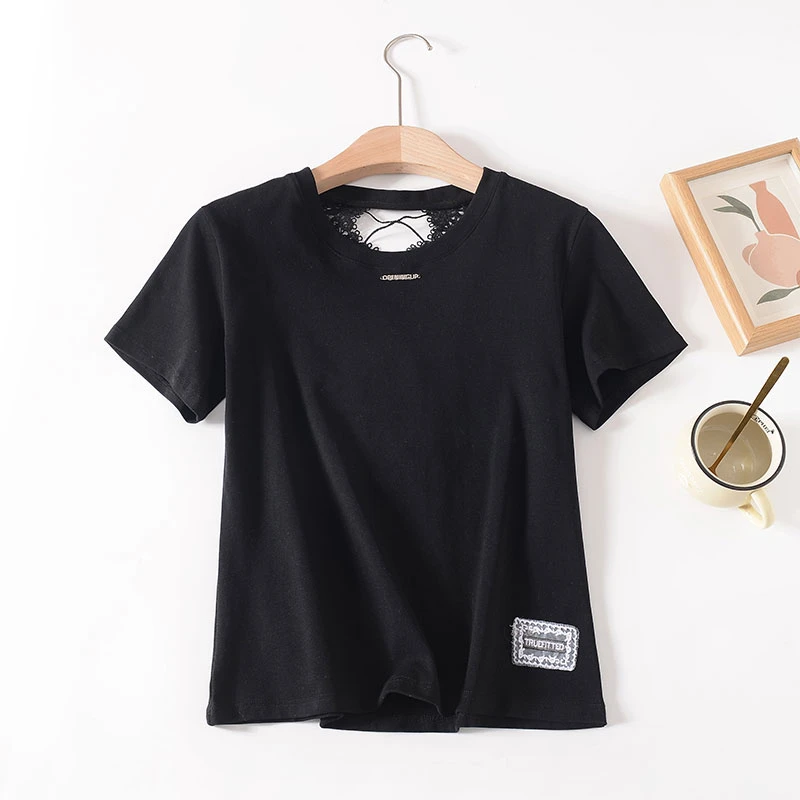 3303~刚柔蕾丝  圳南油轻奢立体绣花重工原创设计短袖