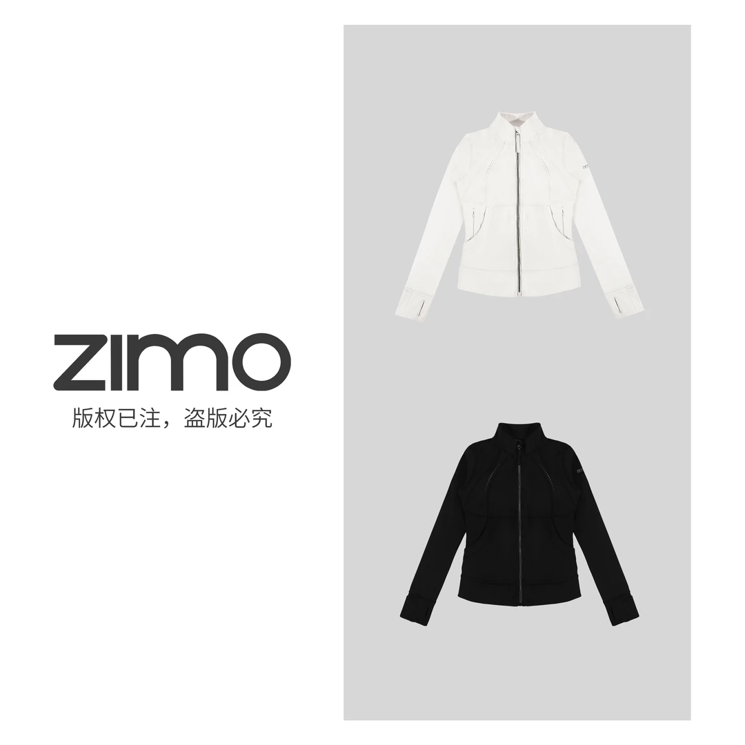 空气层软壳无帽拉链外套204-zimo-瑜伽健身瑜伽服健服YFWT204