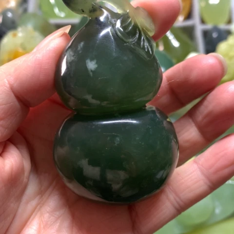 蛇纹石玉未镶嵌手把件