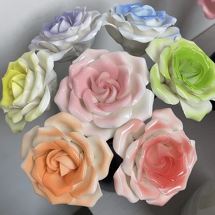 陶瓷纯手工捏花设计