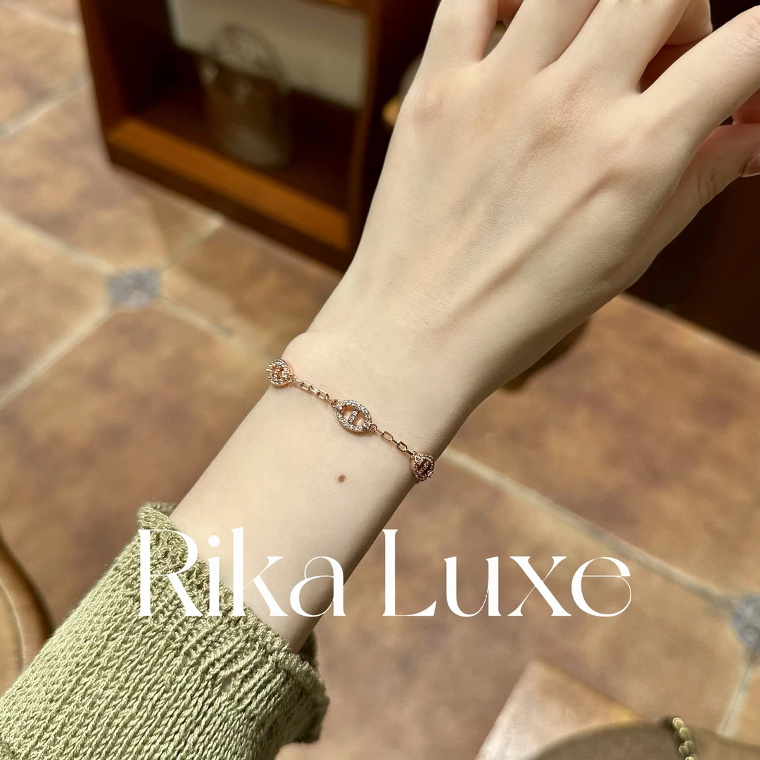 铜合金手链 镀K金高定猪猪鼻系列 轻奢气质时尚百搭不掉色手链