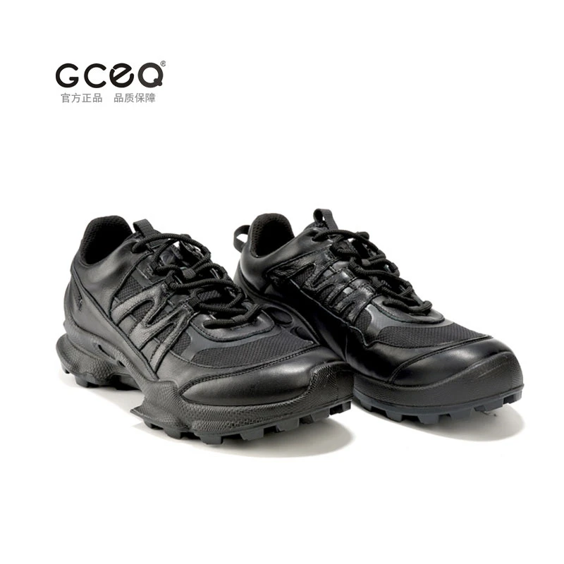 GCEQ男运动鞋网面透气头层牛皮百搭休闲鞋皮真皮秋季防滑户外健步
