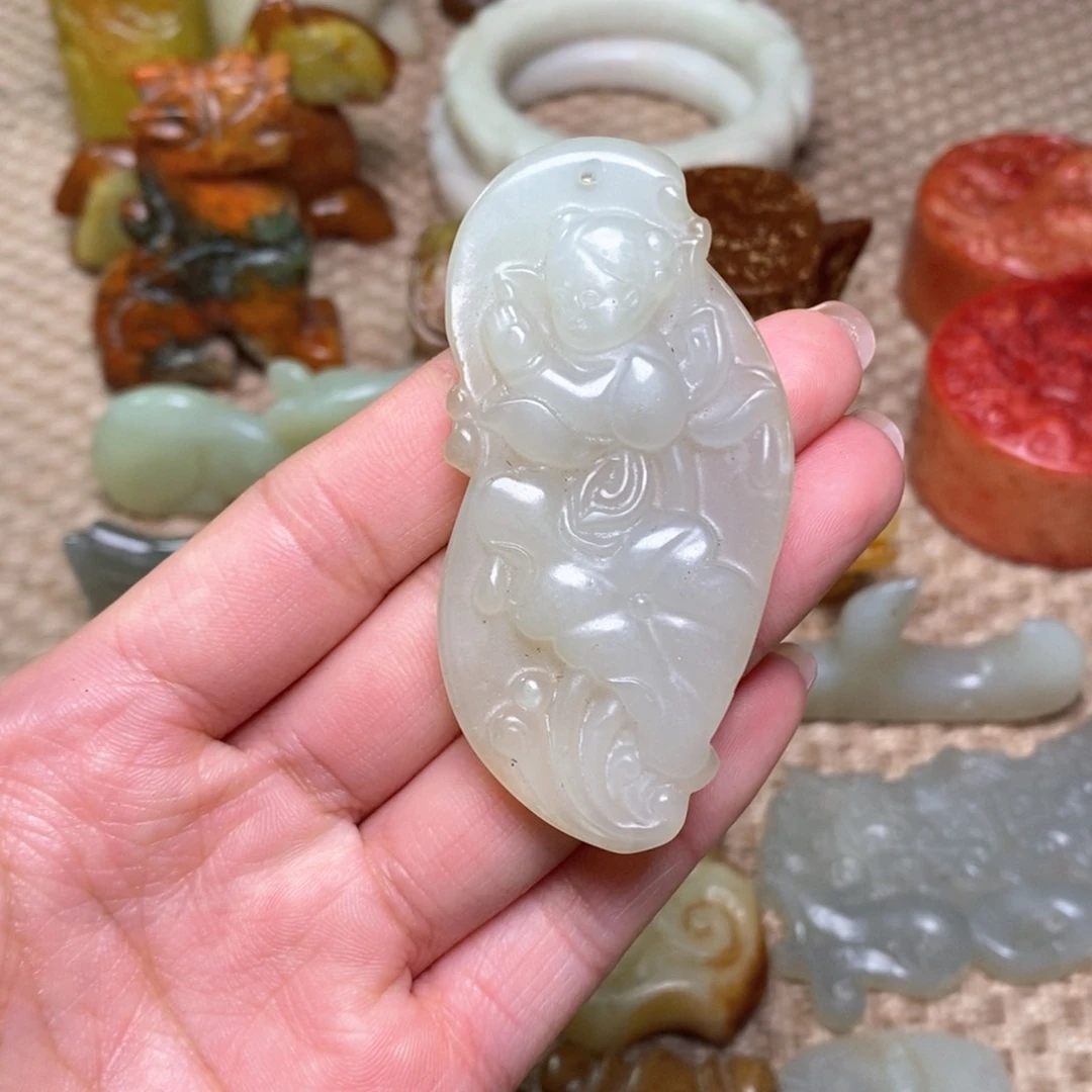 白玉菩提吊坠白玉菩提白玉菩提摆件