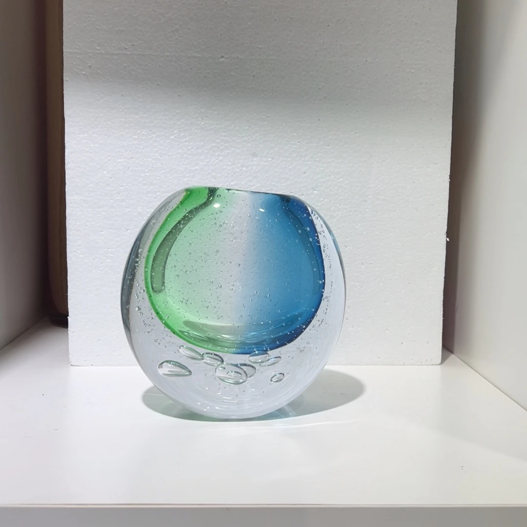 琉璃纯手工制作工艺品高15，内口径4