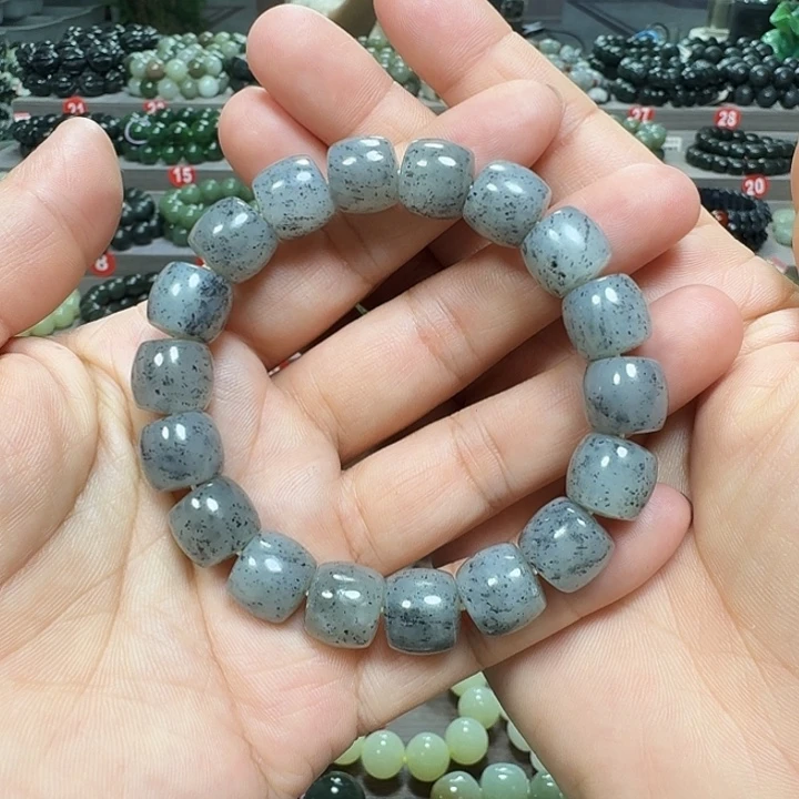 未镶嵌手链和田玉新疆青花直切卡12
