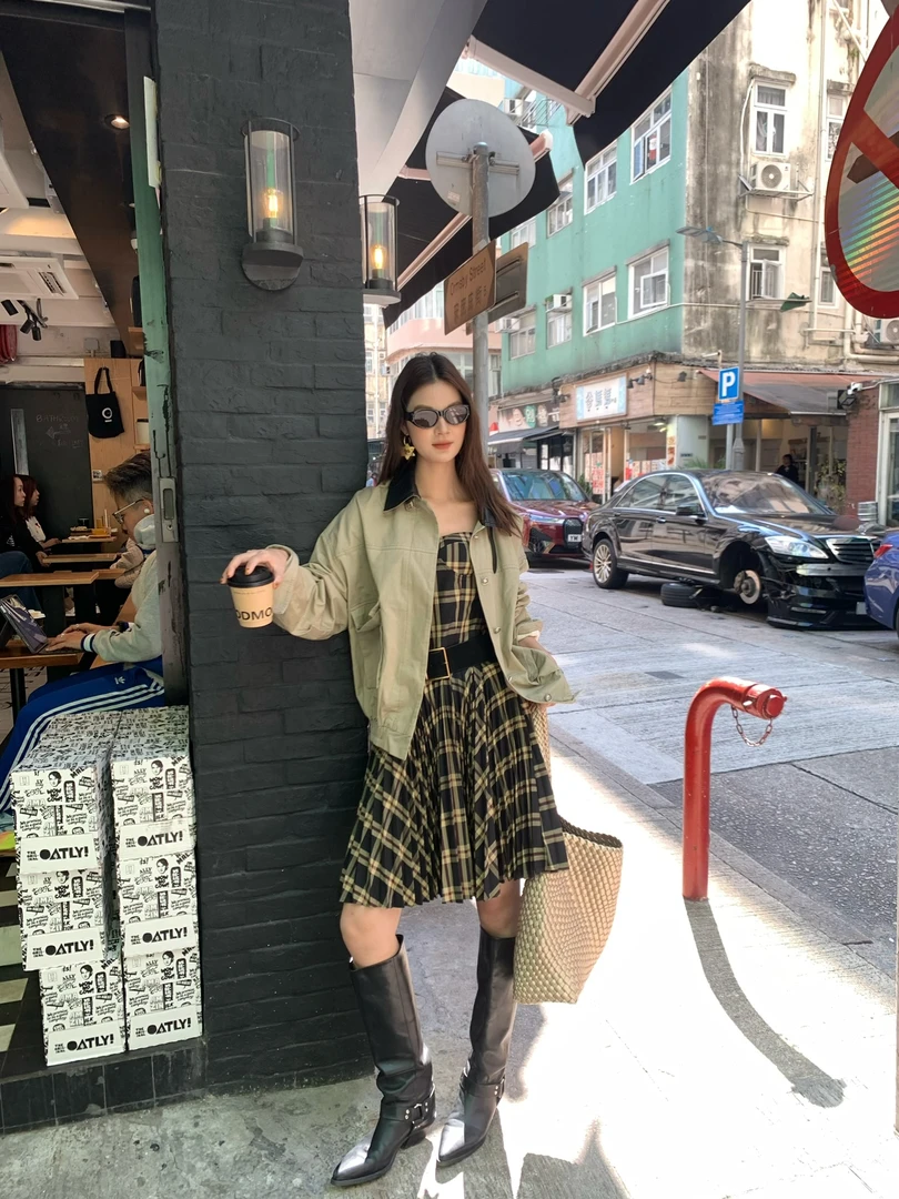 MAR 复古翻领夹克工装通勤宽松单排扣长袖短外套女606018