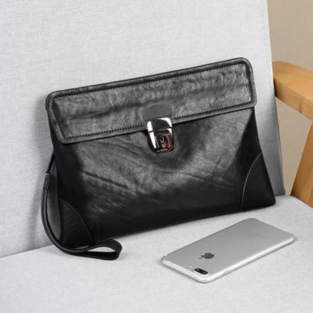 牛皮男士手包真皮男款男士手拿包爆款男大容量信封包商务手抓包