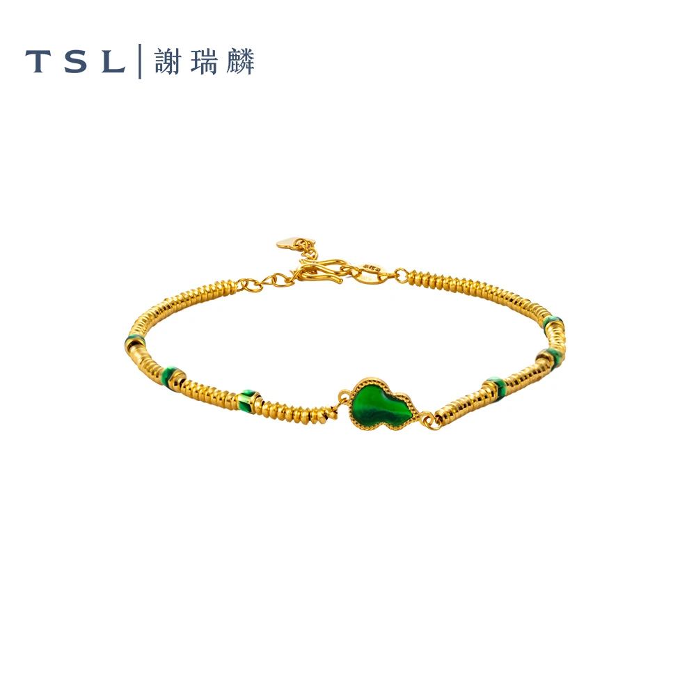 TSL/谢瑞麟【3期免息】珐琅福禄手链轻奢女款中秋礼物送女友送礼