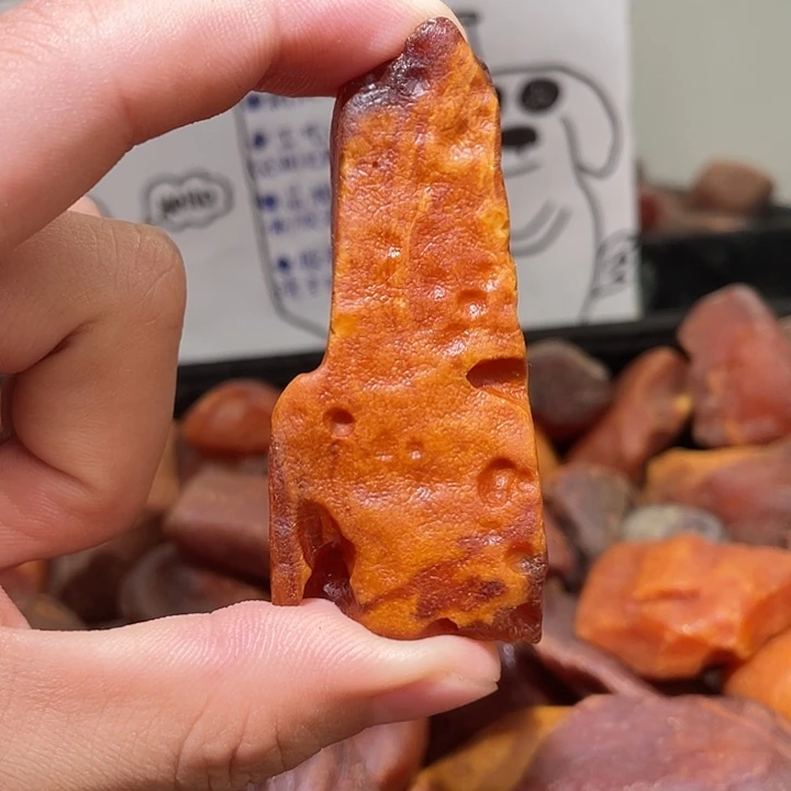 裸石琥珀未镶嵌手把件