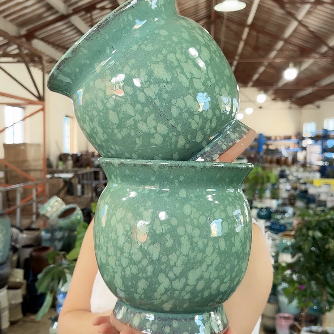 紫砂花盆高20口19