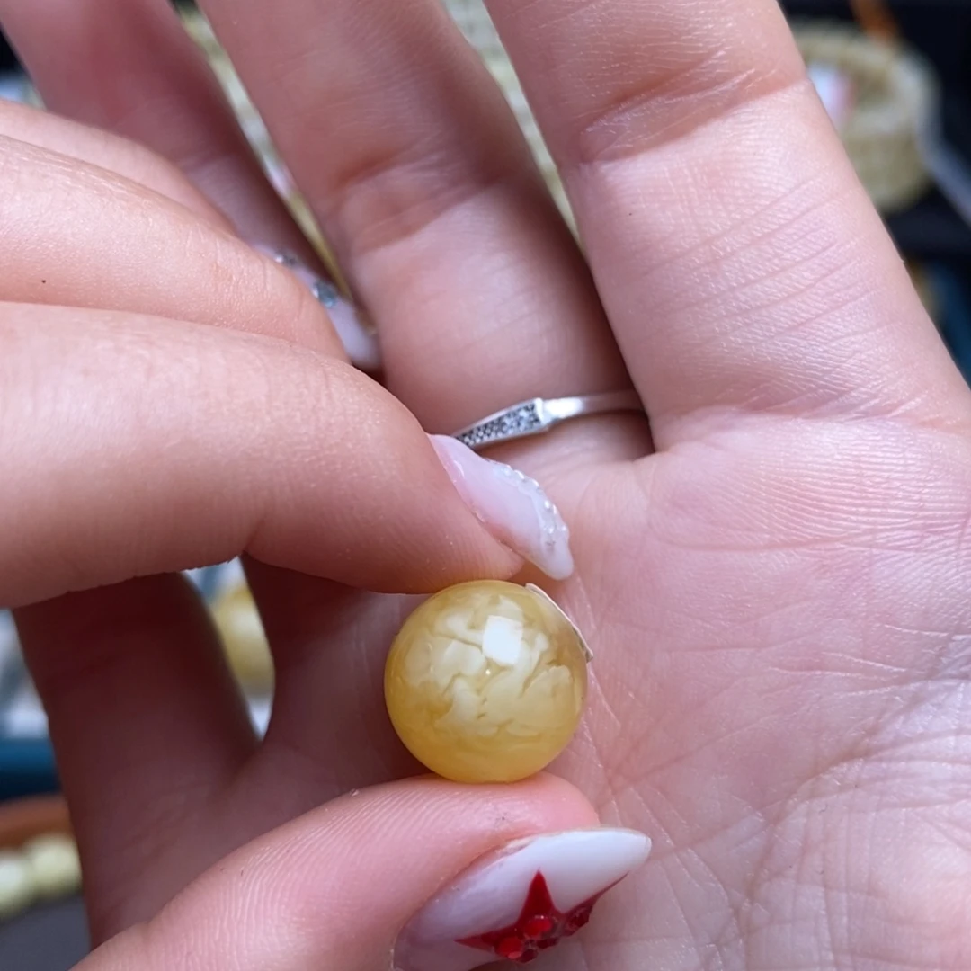 蜜蜡未镶嵌珠宝奇石12mm