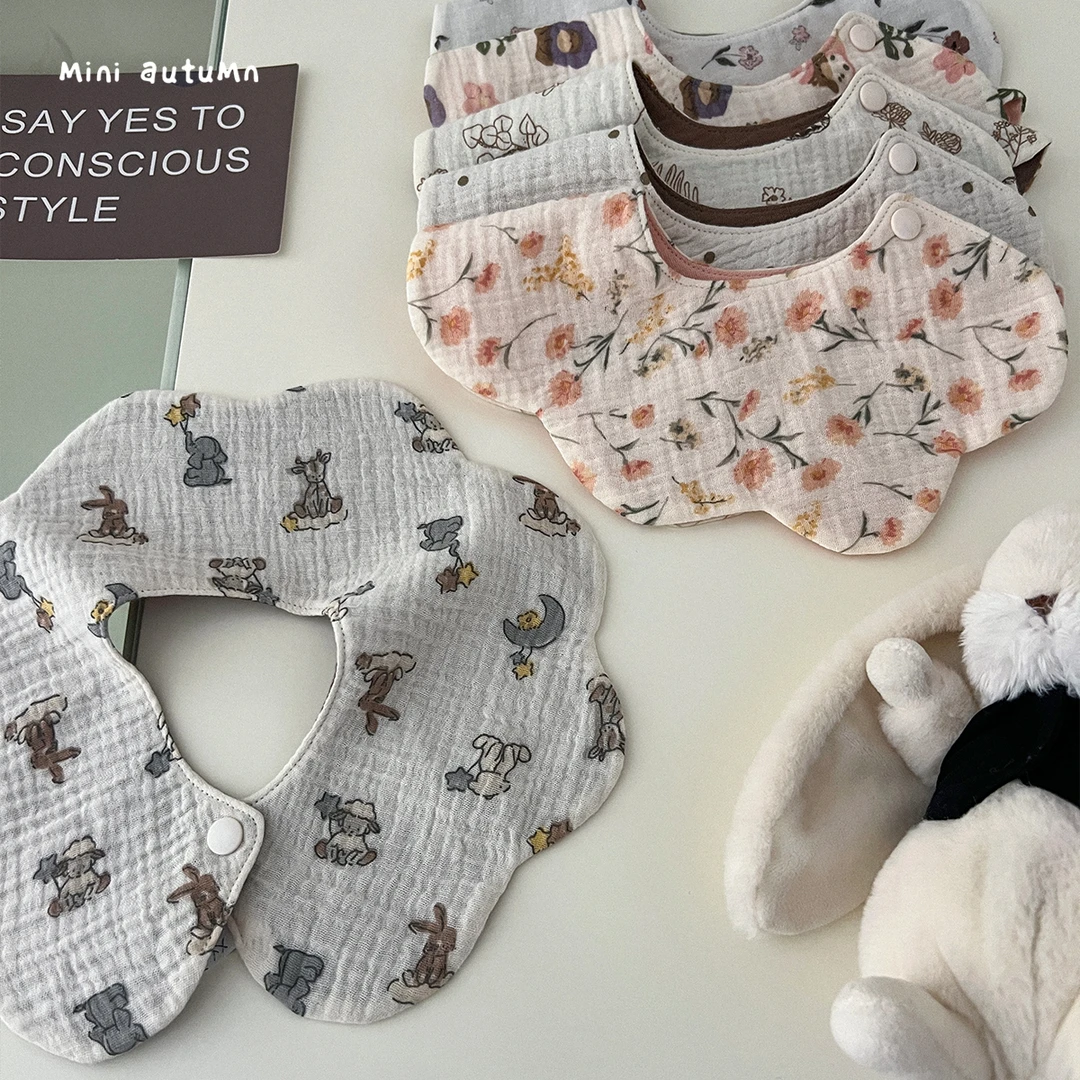 现货「MINI AUTUMN」【小脖守护星】全棉宝宝口水巾幼儿口水兜XX077